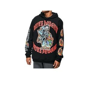 Men's Black Graphic Hoodie